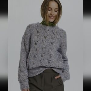SOAKED IN LUXORY WOMEN'S NEW CHUNKY CREW NECK WOOL BLEND MEDIUM SWEATER